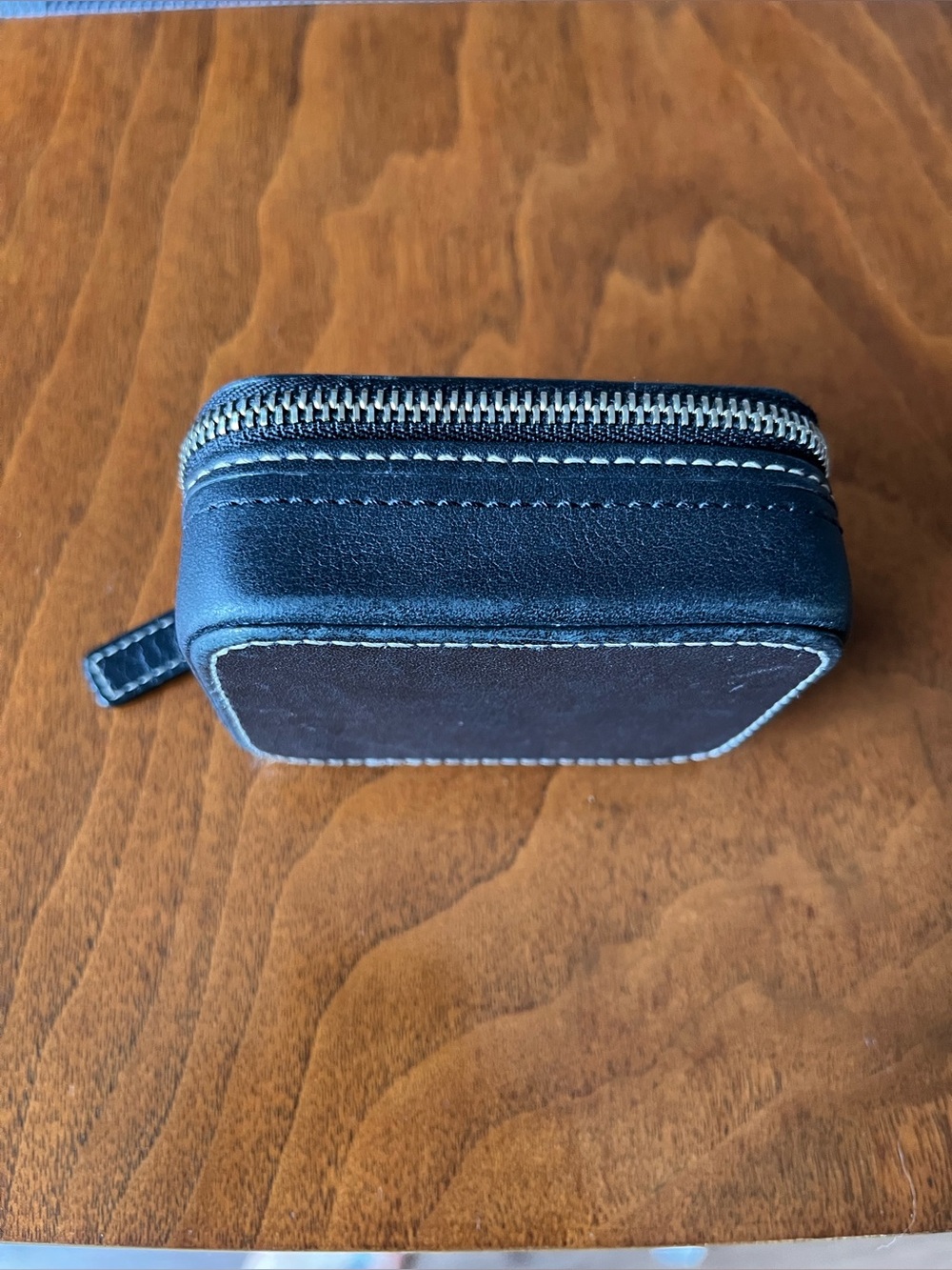 Coach Black Leather Pouch! Perfect for pills, chap stick/ sanitizer! Gift! - Picture 3 of 7